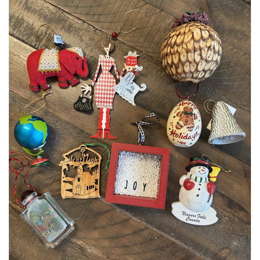 Christmas Ornaments Lot of 10 Classic Nostalgic random mixed lot